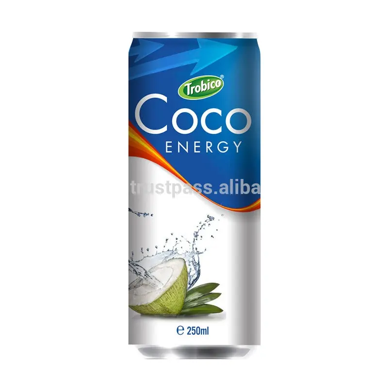 OEM Aceitado do Vietnã Fabricante 250ml Curto Pode Coco Bebida Energética