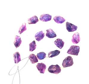 Lot de 19 Pierres Précieuses d'Améthyste Bleue Naturelle de Qualité Supérieure, Certifiées par un Certificat Tierce Partie, Effet Étoilé, Perçage de Qualité Supérieure - Product Image 4