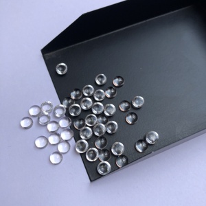 ท็อปาสสีขาวธรรมชาติ 4 มม. ทรงกลมแบนกลับปรับเทียบ Cabochons ผู้จัดจําหน่ายอัญมณีหลวมออนไลน์ในราคาโรงงานขายส่งอาลีบาบา - Product Image 2