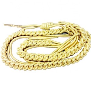Fábrica táctica oro principales oficiales Aiguillette vestido ceremonial Cordón de hombro para uniforme de banda de marcha - Product Image 1