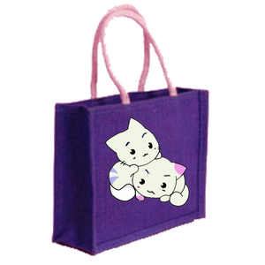 Sacs fourre-tout en jute écologique Sacs à provisions bon marché avec motif géométrique fabriqués au Bengale occidental en Inde - Product Image 3