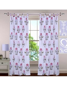 Rideaux en coton imprimés à la main, beaux rideaux indiens en coton faits à la main, en coton imprimé Floral - Product Image 1