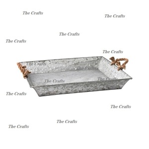 Plateau de service en chocolat de conception la plus récente en forme ronde galvanisée Plateau à dessert pour la restauration - Product Image 3