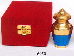 Vault Adult Urns With White Powder Coat Manufacture & Supplier of Modern Brass <b>Keepsake</b> Urns With <b>Boxes</b> - Product Image 2