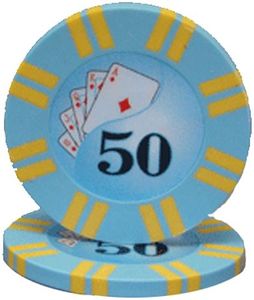 Chip da Poker in argilla da 8 grammo <span class=keywords><strong>serie</strong></span> Twist a 2 strisce - Product Image 6