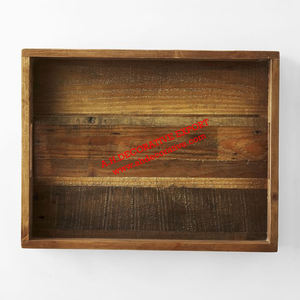 Haute qualité pour plateau de service en bois de mangue pour la décoration intérieure Qualité métal artisanat stockage en bois plateau d'aliments pour Table de mariage - Product Image 3