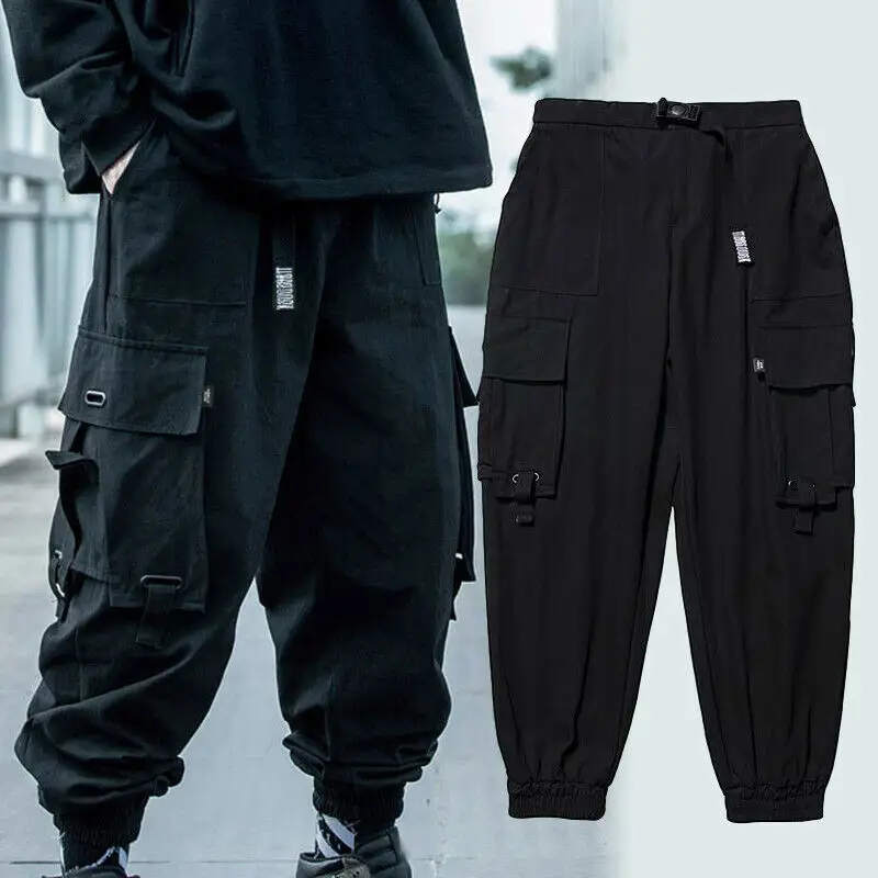 Брюки-карго мужские в стиле хип-хоп, повседневные Свободные мешковатые штаны, уличная одежда