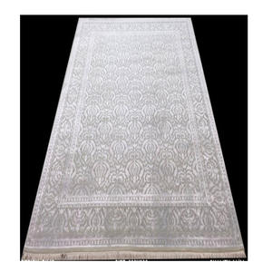 Tapis en soie noués à la main Master Arts - Motif abstrait méditerranéen, imperméable et lavable, à poils longs et de faible épaisseur - Product Image 2