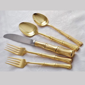 Juego de cubiertos de lujo de diseñador de acero inoxidable con plata de piedra de ágata real en cubiertos Vajilla de acero inoxidable - Product Image 6