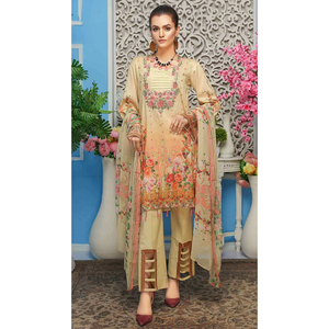 Robe pakistanaise 3 pièces Salwar Kameez pour femmes, à prix réduit, vêtements musulmans traditionnels pour les 4 saisons. - Product Image 1
