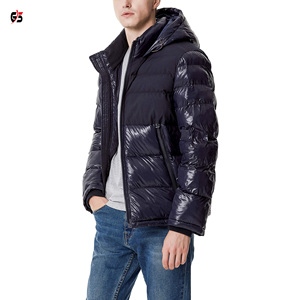 Winter Jackets Men's Clothing Puffer Style Two Tone Color Polyester Fabric Custom Logo High Quality Wholesale Casual Warm Wear - Product Image 3
