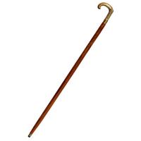 Canne de marche en bois poignée en laiton, canne marron canne de marche cadeau vintage idéal pour hommes femmes père mère