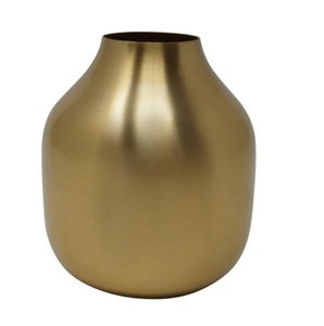 <b>Small</b> <b>vase</b> iron in gold flower <b>vase</b> diameter 8 x 10 cm - Product Image 1