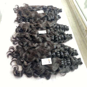 Mechones de pelo ondulado/rizado birmano sin procesar, 100% sin procesar, grado 12A, cabello humano virgen birmano, oferta - Product Image 1