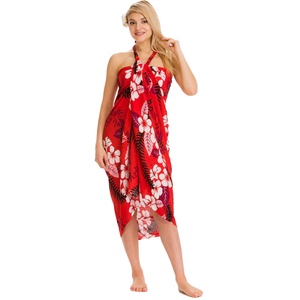 Fashion <strong>Women</strong> Tropical Floral Sarong Lightweight Beach Cover up <strong>Resort</strong> Beach <strong>Wear</strong> Wrap Shawl Background Colors - Product Image 6