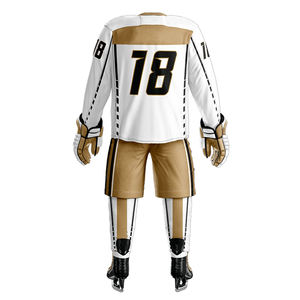 Uniforme de equipo personalizado de Jersey de hockey sobre hielo de poliéster de alta calidad unisex con logotipo bordado de impresión por sublimación gratis - Product Image 3