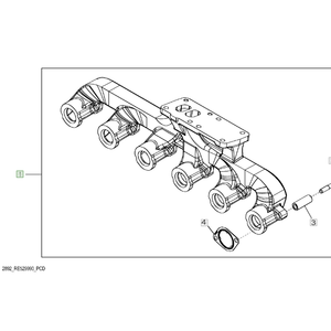 Pieza de tractor JD JohnDeere usada/Nueva RE545738 Kit de colector carcasa de maquinaria agrícola para granjas - Product Image 1