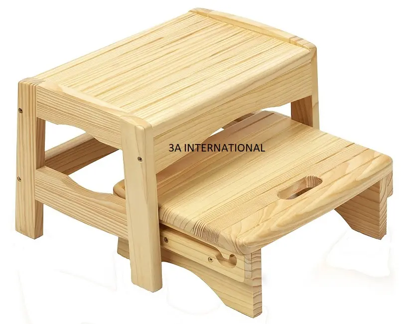 High Standard Quality Material Attractive Design Customized Shape Wooden Step Stool For Home Decoration Furniture