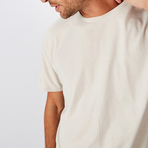 Fabricantes de camisetas de hombre de manga corta, suaves, ecológicas, de cáñamo orgánico, personalizadas OEM, con su propio diseño. - Product Image 3