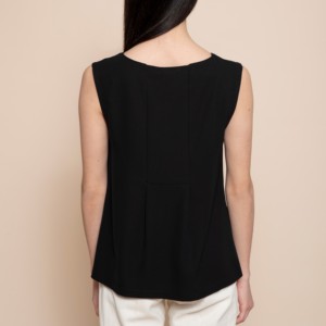 Blusa sin mangas SM Essence Simply para mujer, túnica monocromática para un look moderno, elegante y casual de calidad, en color liso. - Product Image 5