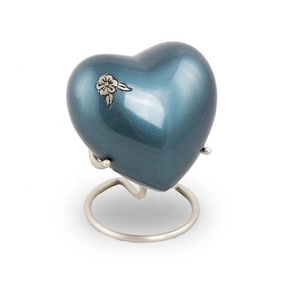 Best Selling High Quality Metallic Heart Shaped <b>Small</b> Keepsakes Cremation <b>Urn</b> <b>For</b> <b>Human</b> <b>Ashes</b>/Funeral Supplies - Product Image 2