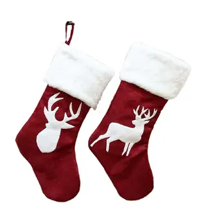 2024创意圣诞礼品盒红色麋鹿袜袋大量圣诞批发礼品盒