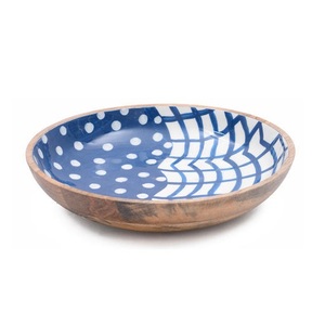 Le meilleur look bols à salade en bois émaillé bol en bois d'acacia pour la salade ou les fruits maison et hôtel bols de service personnalisés imprimés - Product Image 2