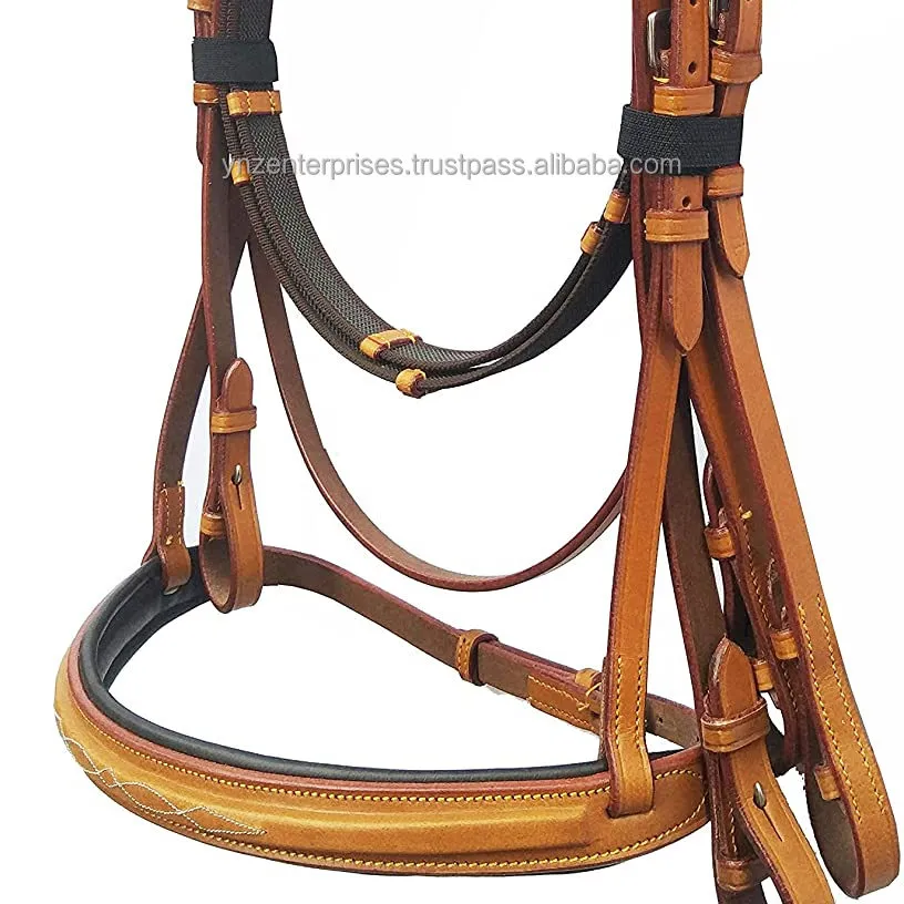 İnanılmaz Premium yumuşak deri Bridle at