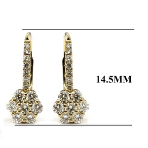 China Wholesaler Great Offer Simply Design 18K Yellow Gold Real Diamond Jewels Oval Huggie Cute <b>Clip</b> on Earrings for Female - Product Image 2