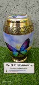 Handcrafted High Quality Brass Butterfly Adult Cremation Urn Premium <b>Funeral</b> <b>Supply</b> for Human Ashes Storage - Product Image 4