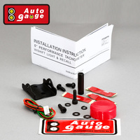 AUTO GAUGE 127 mm 5" Tachometer Analog LED Putih Lampu Peringatan Shift 11000 RPM Gauge dengan Fungsi Puncak