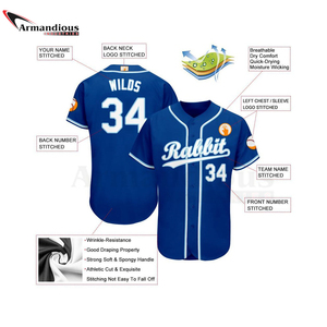 Maillot de baseball personnalisés pour hommes et femmes, uniforme avec impression de nom, Logo, personnalisé, nouvelle collection - Product Image 2