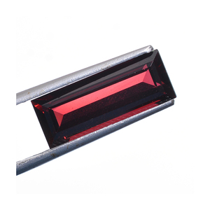 สินค้ามาใหม่โกเมนสีแดงธรรมชาติที่กำหนดเอง4X8MM รูปทรงบาแกตต์ตัดเหลี่ยมเพชรพลอยสีน้ำตาลแดง - Product Image 1