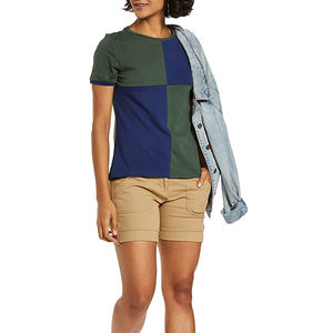 T-shirt col rond pour femmes, en coton, sans couture, à séchage rapide, de haute qualité, vente en gros, - Product Image 4