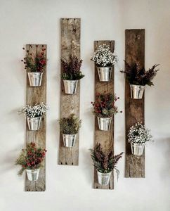 Hot selling planter galvanized embossed line flower pot planter for home decor and plantation Planter Galvanized sheet - Product Image 2