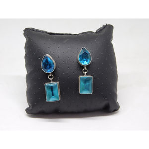 ต่างหูสไตล์ชนเผ่าทำด้วยมือสีเงินลายต้นไม้สำหรับเด็กผู้หญิงและผู้หญิง - Product Image 1