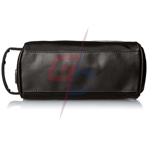Vente en gros Luggage Hill Collection Trousse de toilette de voyage en cuir végétalien, noir brillant, compartiment unique - Product Image 3
