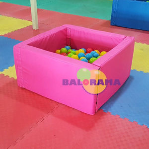 BALORAMA <b>Pink</b> PVC Ball Pool with Wood <b>Frame</b> Indoor Playground 1x1x0.5mt 3-Piece Combo Set - Product Image 1