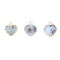 Colgante de piedra lunar místico con forma de corazón, colgante de piedras preciosas para fabricación de joyas, dijes, colgante para amor