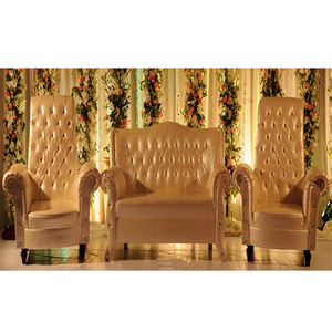 Elegante Juego de Sofás de Cuero de Lujo para Bodas, Muebles Clásicos de Cuero para Bodas, Sillas y Sofá de Respaldo Alto para Bodas Elegantes, Canadá - Product Image 1