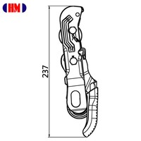 Alüminyum Alaşım (Eloksallı) İniş Cihazı OEM/ODM Üreticisi Tayvan 9-12mm Halat EN 341 Sertifikalı