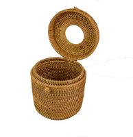 Boîte à mouchoirs en rotin naturel, porte-mouchoirs décoratif, en vrac, écologique, durable, artisanat fait à la main du Vietnam