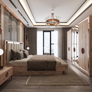 ชุดเฟอร์นิเจอร์ห้องนอนโรงแรมทันสมัยหรูหรา5ดาวชุดเฟอร์นิเจอร์ห้องนอนทำจากไม้เฟอร์นิเจอร์สำหรับรีสอร์ทอพาร์ทเมนต์และสวนสาธารณะ - Product Image 2