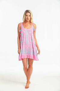 Tunique de broderie de point de chaîne courte de femme bohème traditionnelle Hippie Boho moyen-orient ourlet à volants robe d'été taille naturelle pour - Product Image 3