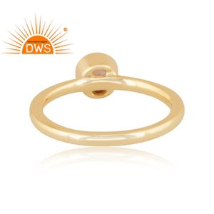 Anillo de Plata de Ley 925 con Baño de Oro y Citrino Natural, el Más Vendido del 2026, para Mujer, Fabricante de Joyería - Product Image 4