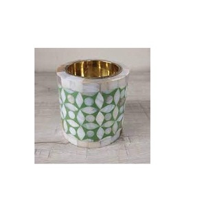 Portavelas con incrustaciones de hueso para decoración al aire libre Portavelas con incrustaciones de hueso de boda con color negro a bajo precio - Product Image 4