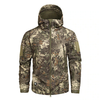 Veste tactique unisexe en toile de haute qualité, doublure en laine matelassée, col montant, capuche, broderie frontale, imperméable, personnalisable, vente en gros