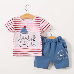 Ensembles de vêtements pour bébés unisexes momo de qualité supérieure, 100% coton, doux, 2 pièces, nouveau design, style décontracté d'été, vente chaude, Bangladesh - Product Image 1