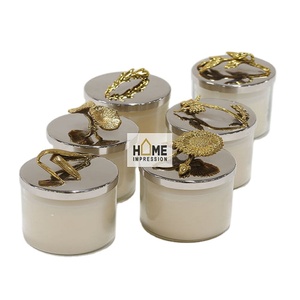 Luxury Modern Handmade Aluminum Metal <b>Candle</b> Jars Candlestick <b>Holder</b> Customized Color Custom Size for Home Decoration Christmas - Product Image 1