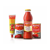 Conserves de tomates douces pelées Mutti, en conserve sous vide, double concentré, tube de 130 g, sans OGM, certifié HACCP, fabriqué en Italie